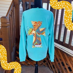 Christian Long Sleeve Tee with Cross